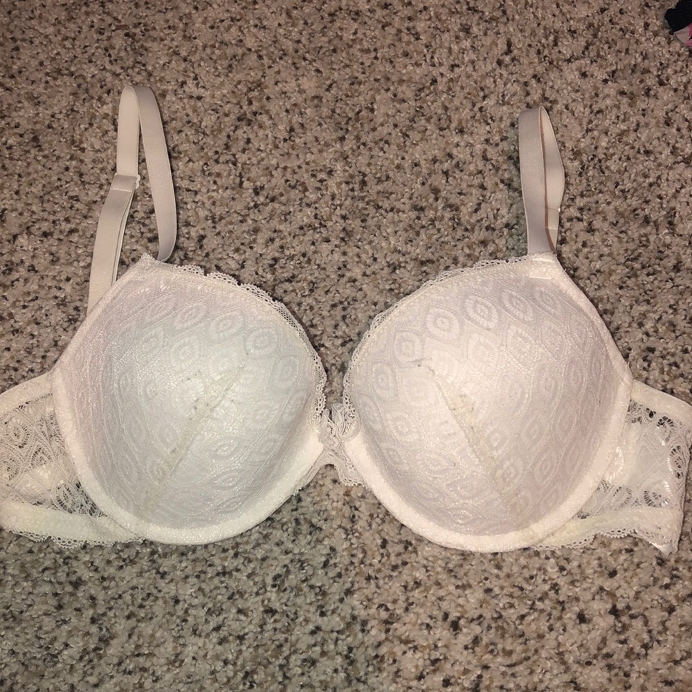 H&M White lace push up bra